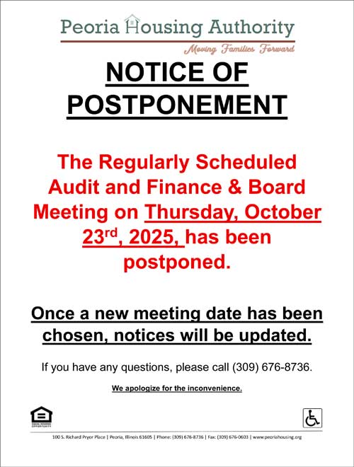 Notice of Postponement